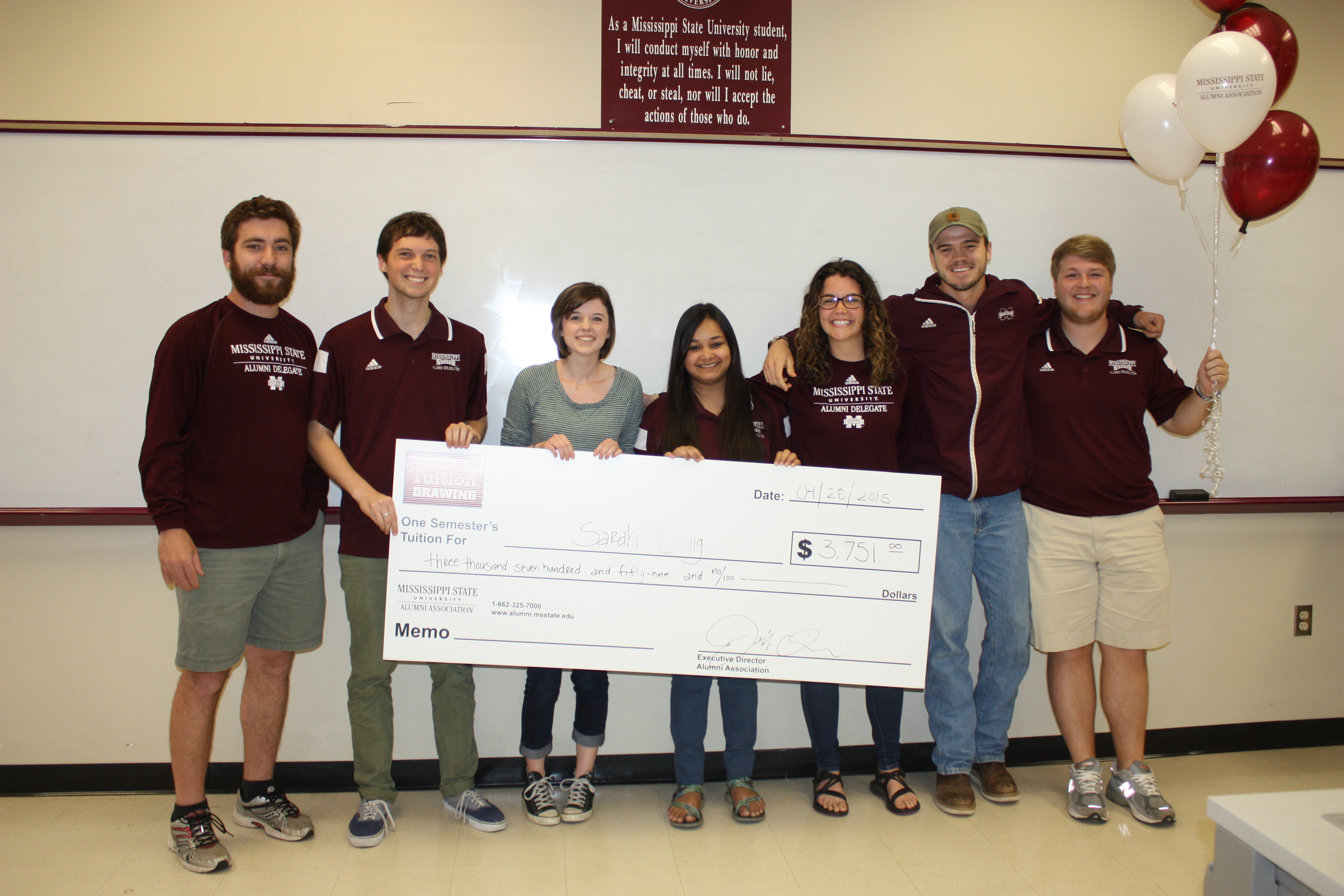 MSU junior awarded free semester of tuition Mississippi State University