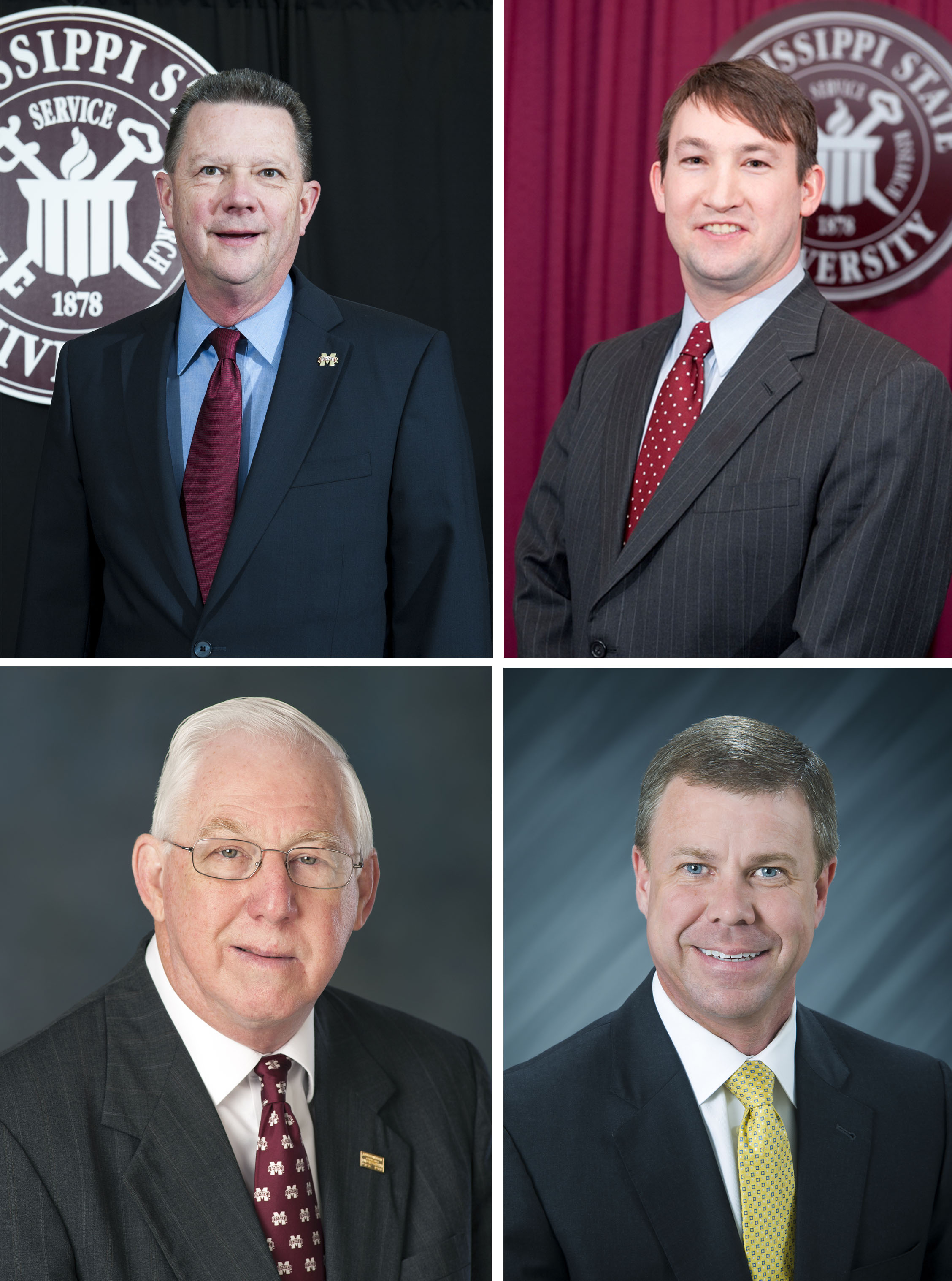 Incoming national officers for the MSU Alumni Association include top, l-r) Ronald E. Black, Brad M. Reeves, (below, l-r) Tommy R. Roberson and Jerry L. Toney.