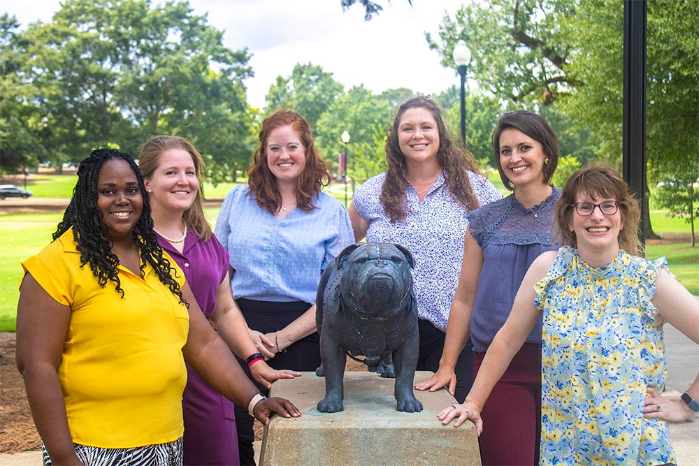 From left, Shecoya White, Courtney Crist, Carley Morrison, Kelley Wamsley, Jessica Wells and Stephanie Lemley are MSU leaders of an Agricultural Science Professional Development program that has been awarded a $485,000 grant from the National institute of Food and Agriculture. 