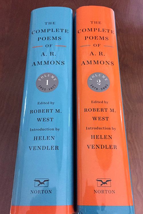 The Complete Poems of A. R. Ammons, Vol. 1: 1955-1977 and Vol. 2: 1978-2005 (W. W. Norton & Co, 2017)