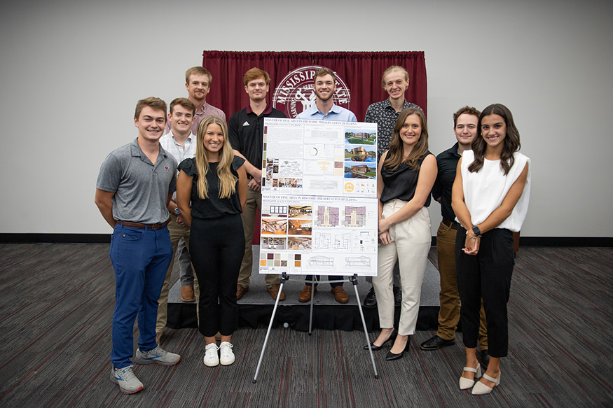 Honorable mention team members from the recent Brasfield & Gorrie LLC Student Design Competition 