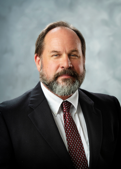 Studio portrait of Brian Baldwin