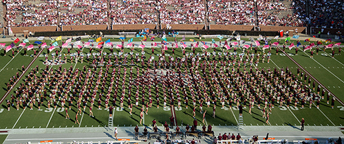 High school musicians are encouraged to register by Aug. 18 for the Mississippi State Famous Maroon Band’s annual Marching Honor Band. Among other activities, participants will observe the Famous Maroon Band and MSU Drumline in action, as well as perform with these groups during halftime of the Bulldogs’ Sept. 2 season home opener versus Charleston Southern at Davis Wade Stadium. (Submitted photo/courtesy of Craig Aarhus)