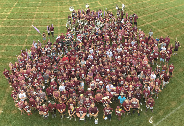 When it takes Scott Field during Saturday’s first home game of the 2016-17 Bulldog football season at Davis Wade Stadium, Mississippi State’s Famous Maroon Band will feature 375 members, making it the largest college band in university history and in the state of Mississippi. (Submitted photo by Craig Aarhus)