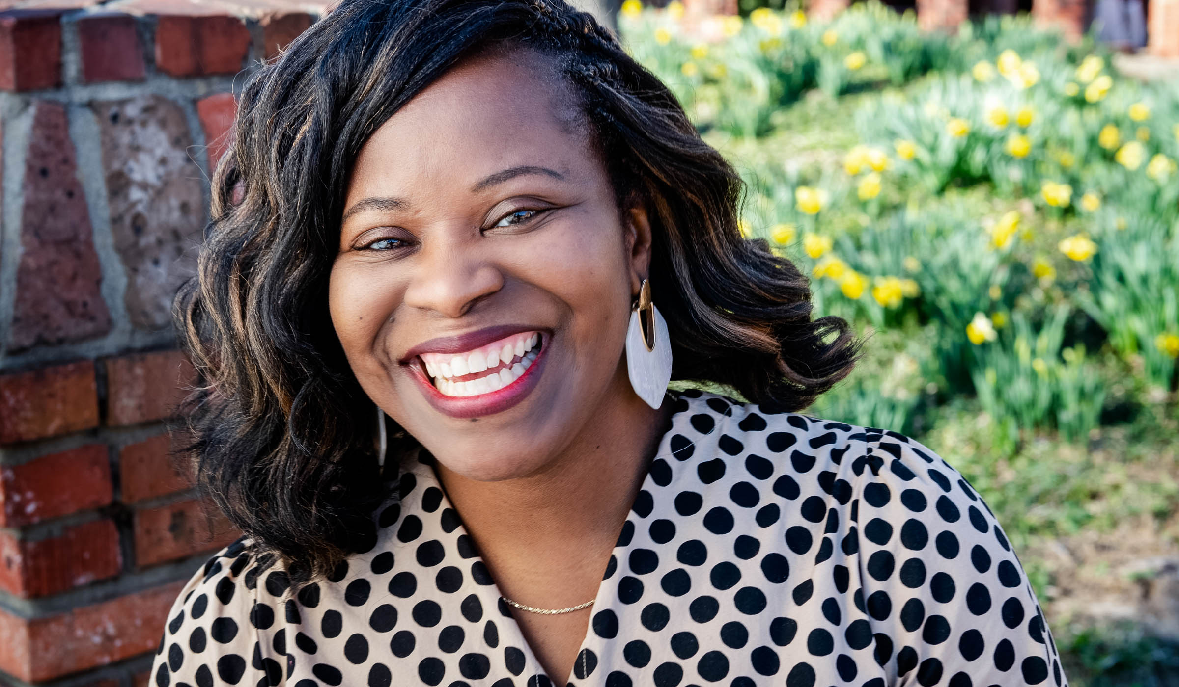 Audrey Bell, pictured outside MSU's Chapel of Memories.