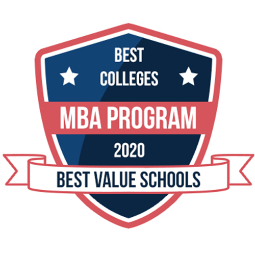 Best Value Schools' Best Online MBA Program 2020 badge