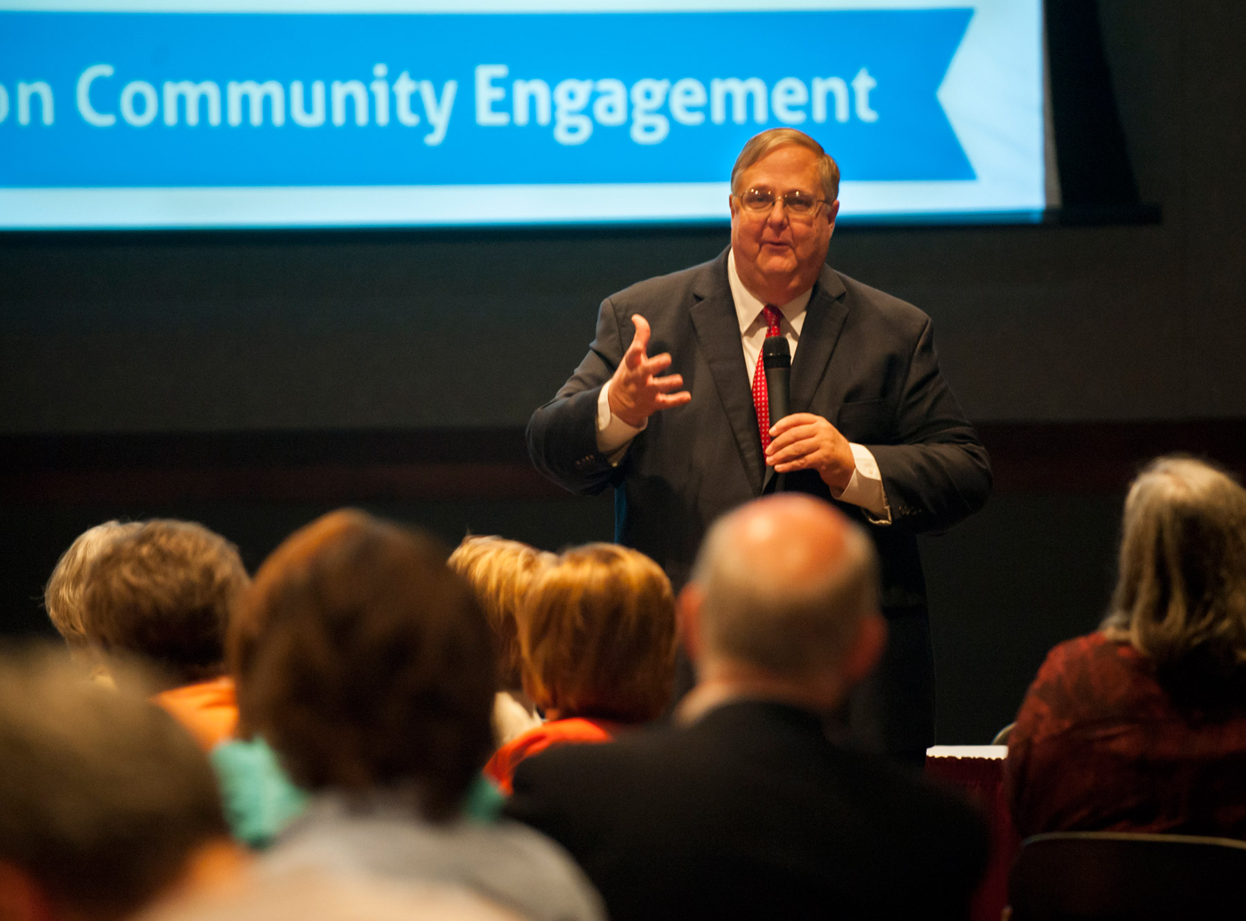 Blake Wilson, president of the Mississippi Economic Council, spoke to representatives of nonprofits from all over the state Wednesday [August 12] during the 2015 President’s Summit on Community Engagement. (Photo by Sarah Tewolde)