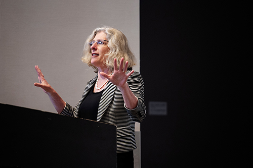 Mississippi Department of Archives and History Director Katie Blount was the featured speaker for the Mississippi State School of Architecture’s recent 28th Annual Dr. William L. and Jean P. Giles Memorial Lecture. (Photo by Megan Bean)