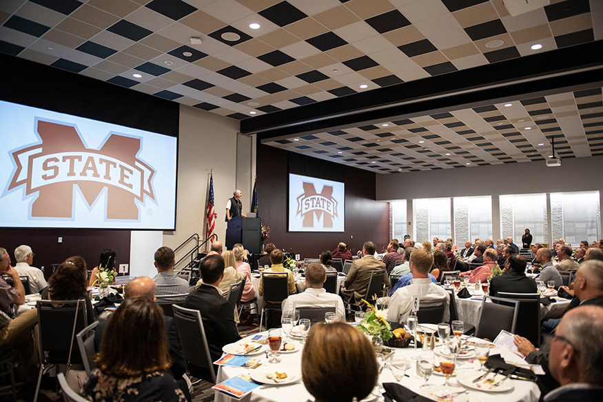 Joe Moorhead speaks at the Summit for Scouting