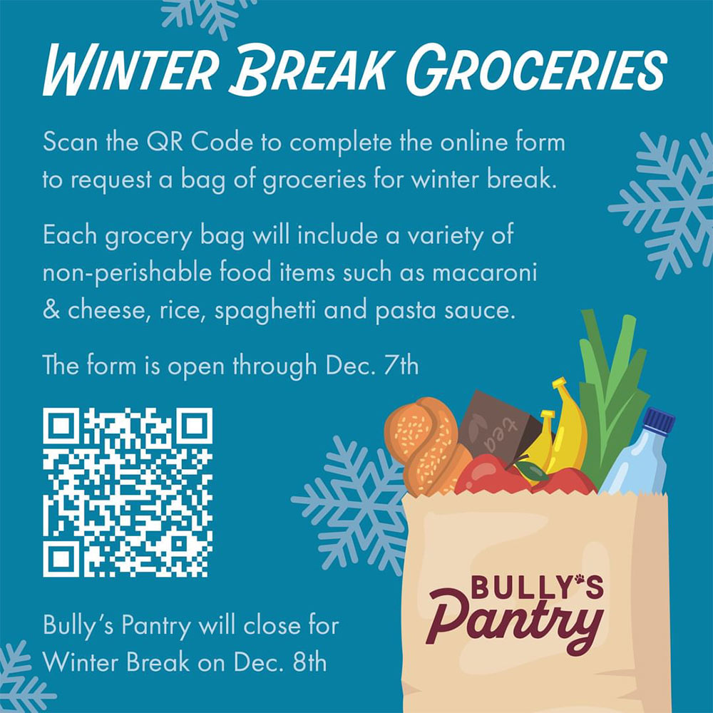 winter break groceries graphic