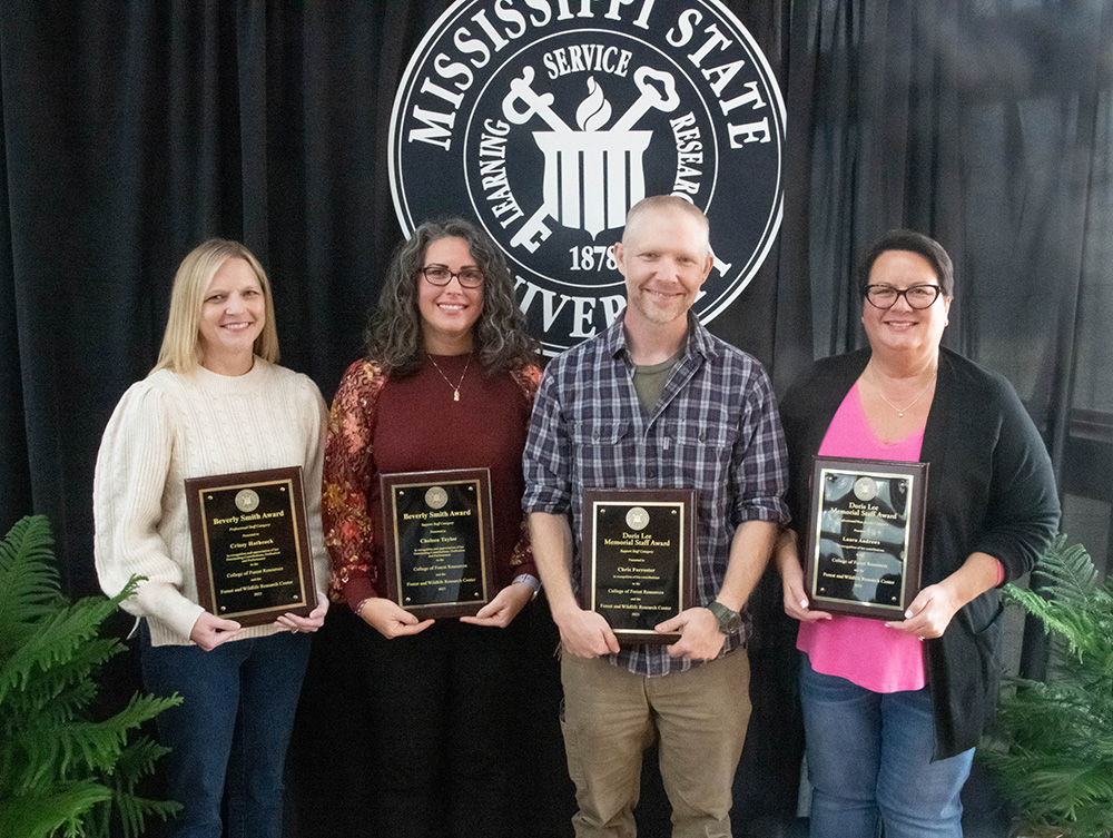 A picture of the College of Forest Resources staff award winners for 2023