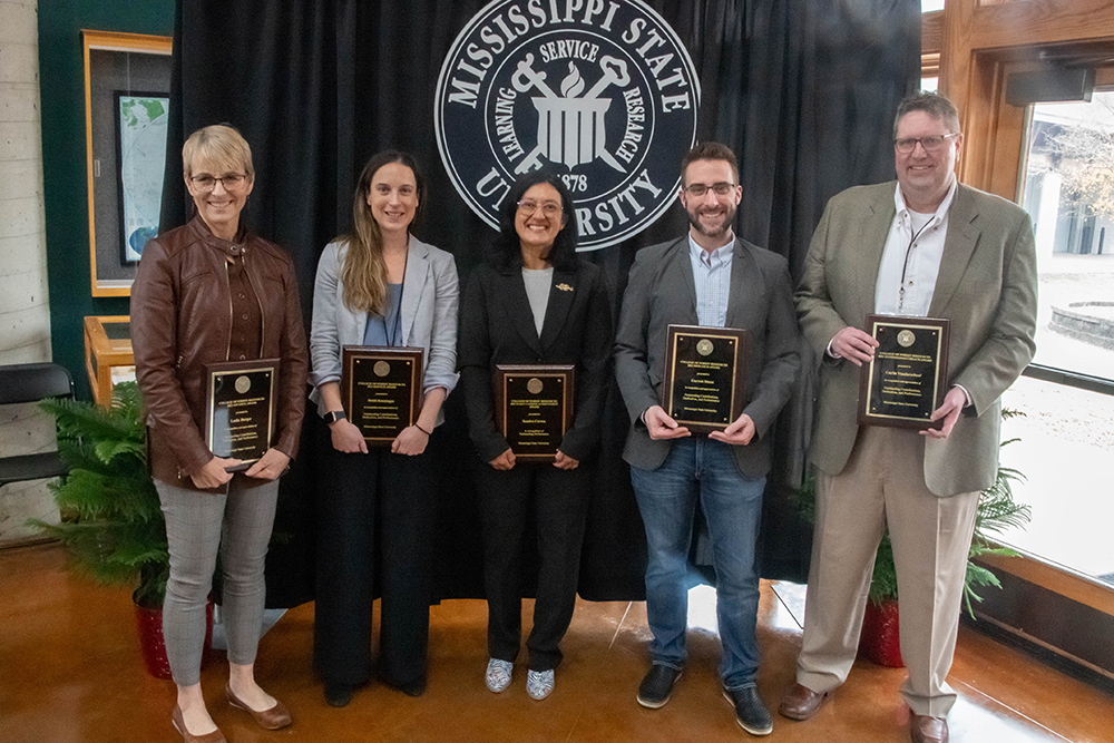 A group of the College of Forest Resources' faculty award winners for 2023