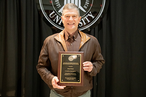 Faculty excellence award winner Extension Professor Daryl Jones received the CFR Extension Award. (Photo by David Ammon)