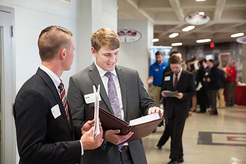 On Tuesday and Wednesday [Jan. 30 and 31] at Humphrey Coliseum, Mississippi State University’s Career Days will provide students and alumni with opportunities to network and discuss career goals with more than 170 employer representatives from around the country. (Photo by Robert Lewis)