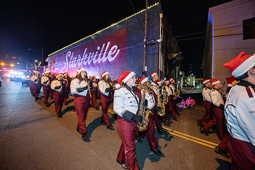 2022 Starkville Christmas Parade featuring the Famous Maroon Band