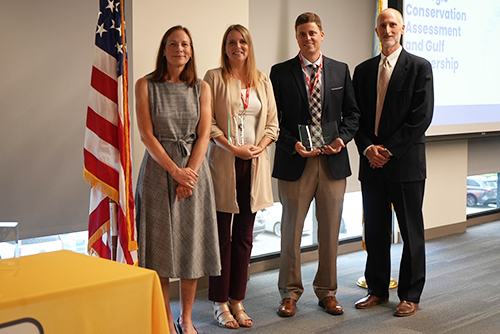 Group photo from an award presentation