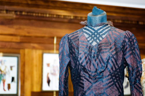 Selected costumes and notes from Colley-Lee are featured in an exhibit at MSU’s Mitchell Memorial Library. (Photo by Megan Bean)