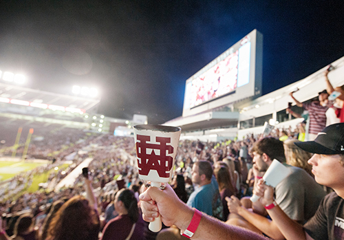 Bulldog fans of all ages are encouraged to attend Mississippi State’s seventh annual Cowbell Yell pep rally Thursday [Sept. 14] at Davis Wade Stadium. The annual event is sponsored by the MSU Student Association and Department of Athletics. (Photo by Megan Bean)