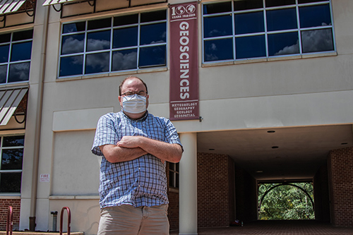 Craig D. Croskery, pictured outside of Hilbun Hall, home of Mississippi State’s Department of Geosciences