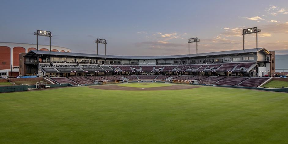 Dudy Noble Field pictured beneath a beautiful evening sky