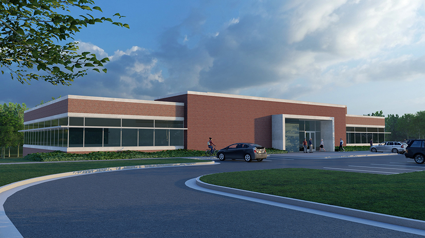 A project rendering of the new High Performance Computing Data Center