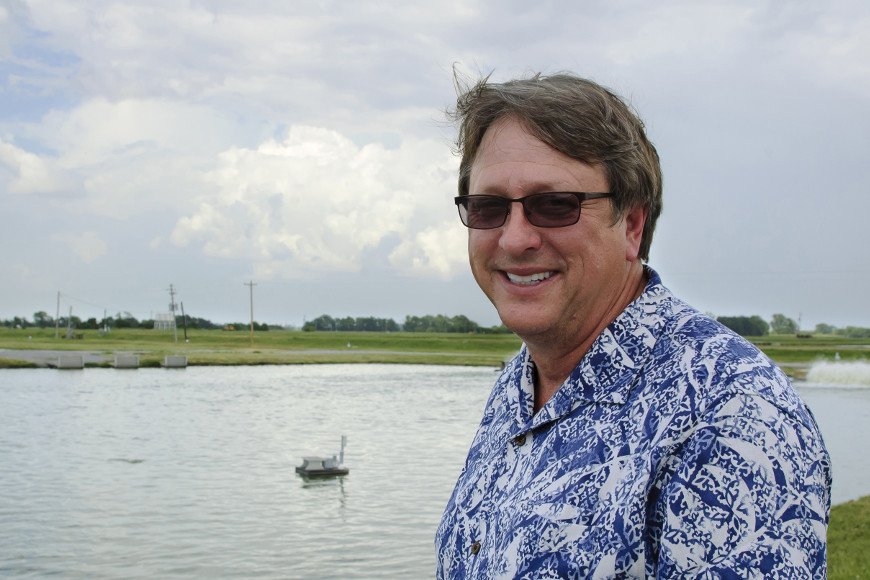 David Wise, coordinator of MSU’s Thad Cochran National Warmwater Aquaculture Center in Washington County, will travel to Kansas City, Missouri, in August to formally accept a major award from the American Fisheries Society at its 146th annual meeting. (Photo by David Ammon)