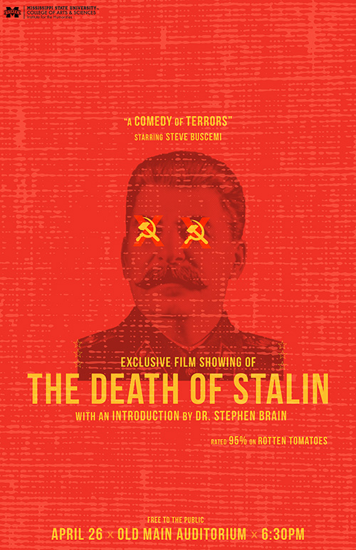 Promotional flyer for the screening of 'The Death of Stalin'