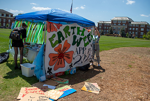 Earth Week activities on MSU’s Drill Field in 2022. 