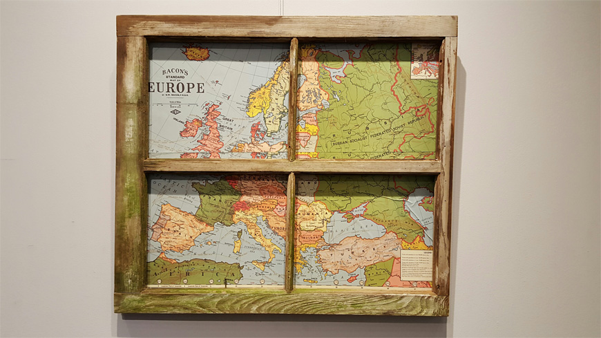 “Europe” by senior art/fine arts major Christina D. McField of Madison is among works on display Feb. 17-March 10 as part of the “Salvaged Splendor” exhibit in MSU’s Colvard Student Union Art Gallery. (Photo submitted/Brad Ward)