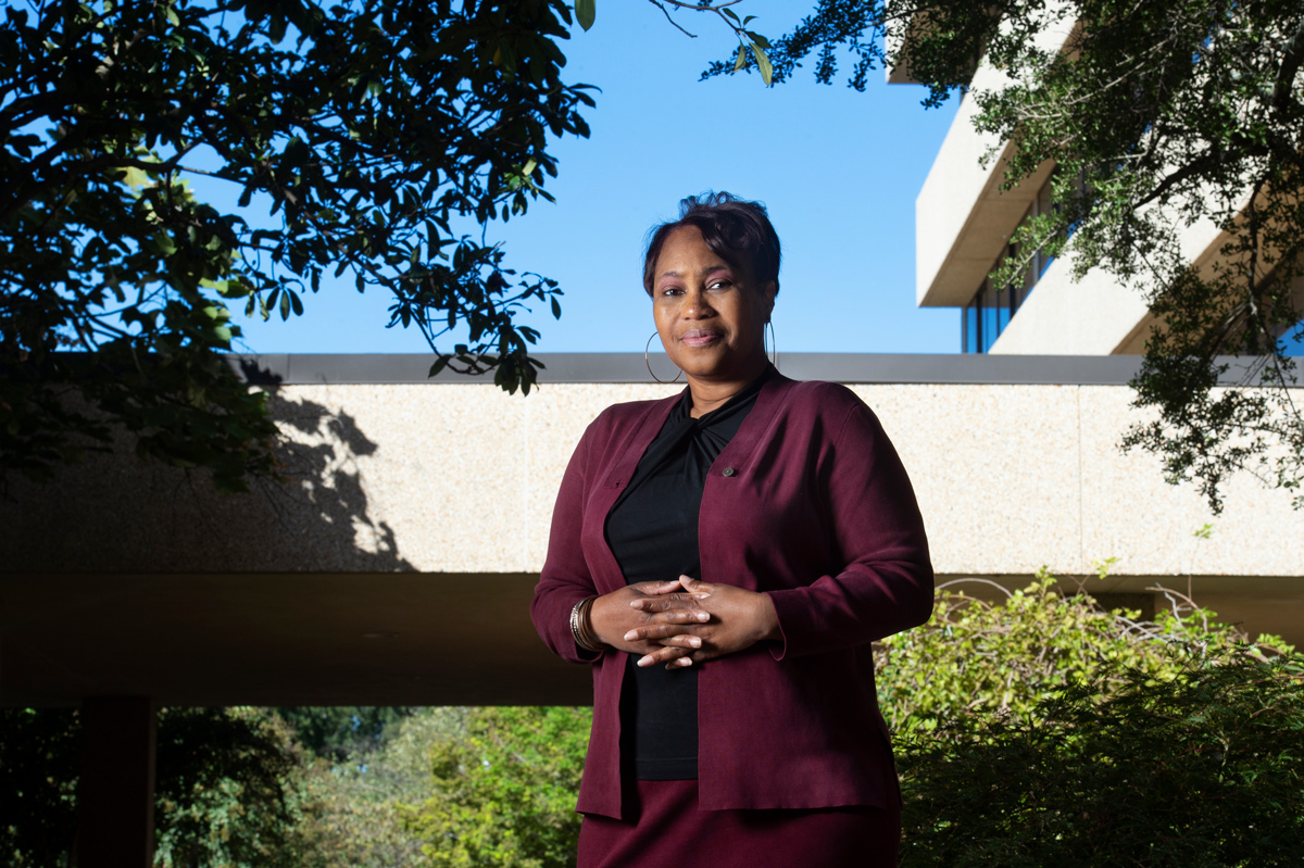 Debra Evans, pictured outside of the Bost Extension Center.