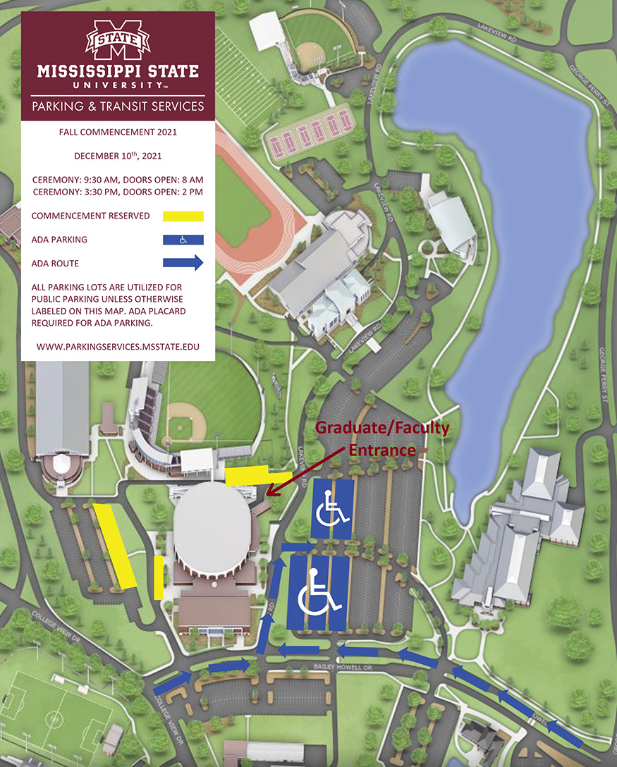 Fall Commencement 2021 Parking Map