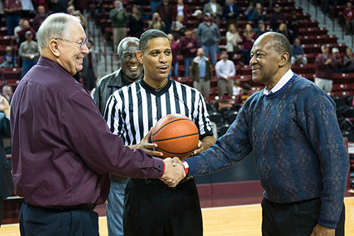 The former players reenacted the moment in 2013 to commemorate the game’s 50th anniversary. 