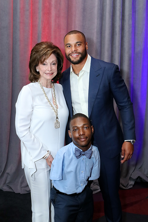 Gene Jones with Dak Prescott and Kendrell Daniels