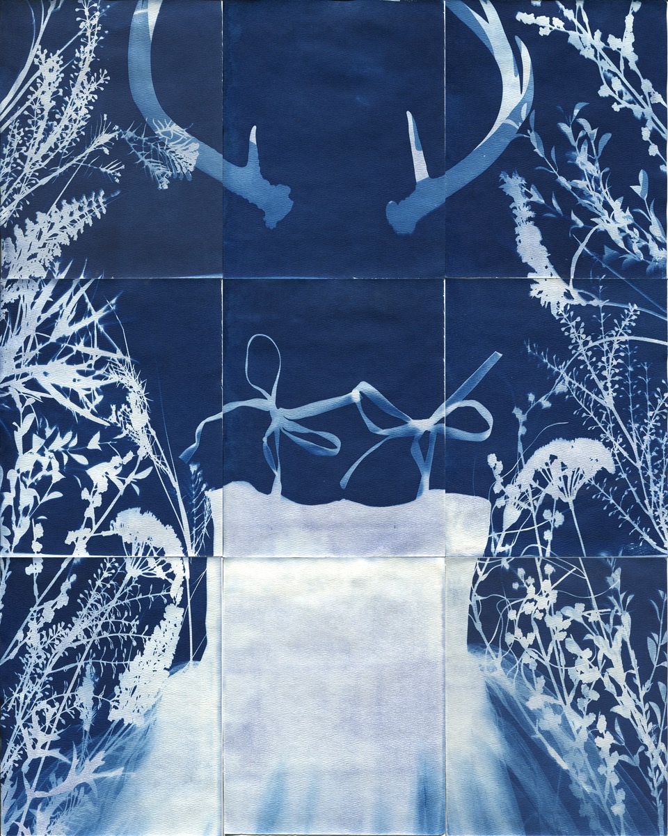 “Girl with Horns,” a multi-paneled cyanotype photogram by Mississippi State art/photography and graphic design graduate Ronnie B. Robinson of West Point. (Submitted photo/courtesy of Ronnie Robinson)