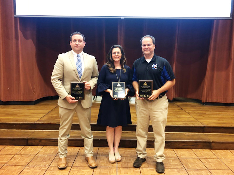 Three Mississippi State employees recently completed the Golden Triangle Leaders program. They include, from left to right, Austin Check, learning and development specialist with MSU Human Resources Management; Natalie Ray, extension agent I at the Clay County Extension Office; and Ryan Akers, associate extension professor in the School of Human Sciences. (Photo submitted)