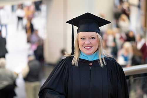 Mississippi IHL Project Coordinator Stephanie Bullock at MSU’s fall 2019 commencement