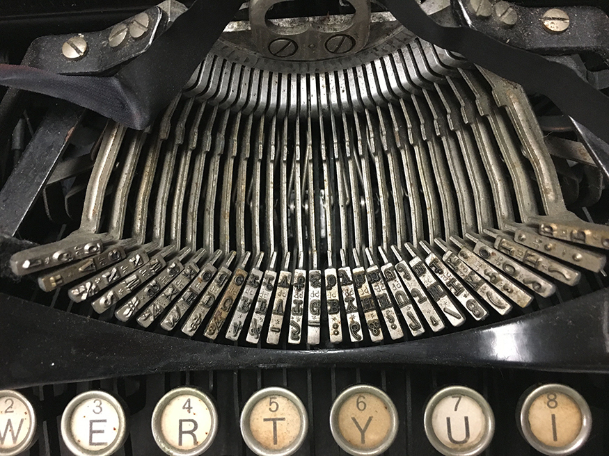 Ernest Hemingway’s 1929 Underwood Standard typewriter is among those available for viewing Aug. 31-Sept. 24 in a “Famous Types” exhibition in the John Grisham Room at Mississippi State University’s Mitchell Memorial Library. The typewriters featured are part of the renowned Soboroff Collection belonging to Los Angeles civic leader and collector Steve Soboroff. (Photo submitted/Greensboro History Museum)