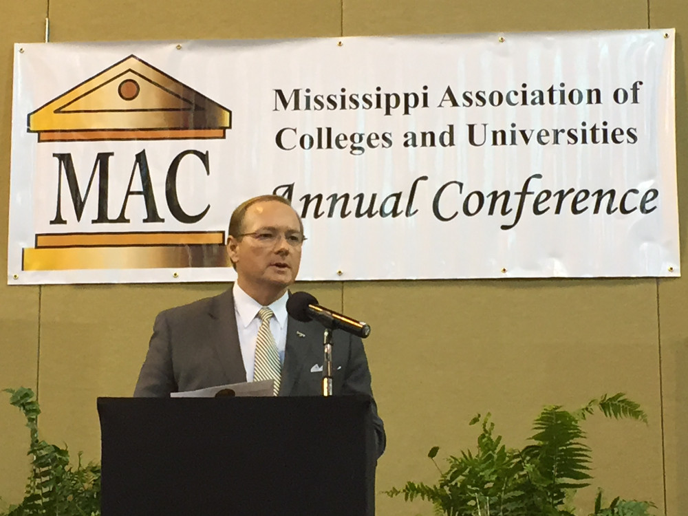 MSU President Mark E. Keenum will lead the Mississippi Association of Colleges and Universities for the next year after taking the helm as president during the organization’s annual conference on Tuesday [Oct. 11].