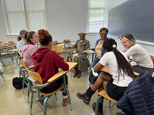 MSU students and local community members discuss the legacy of Dr. Douglas L. Conner during the community-engaged learning project to digitally preserve the legacy of the Starkville physician and local civil rights activist.  