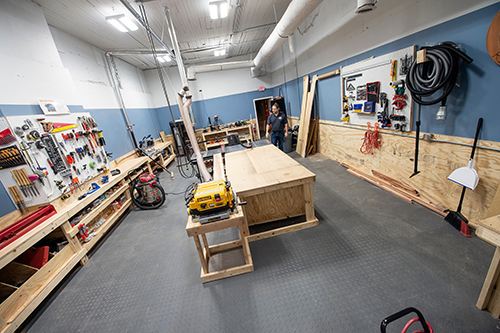 The downtown Idea Shop includes the Turner A. Wingo Maker Studio and the Retail Product Accelerator, which are operated by Mississippi State’s College of Business and School of Human Sciences. (Photo by Megan Bean)