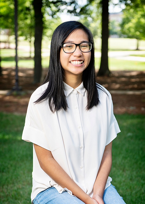 Joy Carino, pictured outside on the MSU campus.