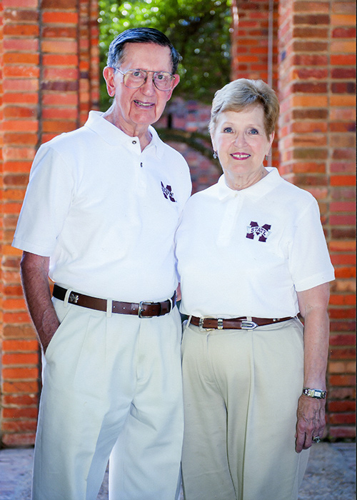 Judge John J. Fraiser Jr. and his wife are pictured at MSU's Chapel of Memories