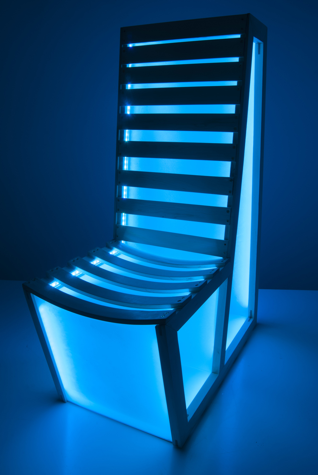 “LED Music Chair,” a Best in Show award-winner by senior art/fine arts major Cecilia A. Lemus of New Albany is among 60 student creations that were recently featured in the Mississippi State University Department of Art’s 45th Student Juried Exhibition. (Submitted photo by Cecilia Lemus)