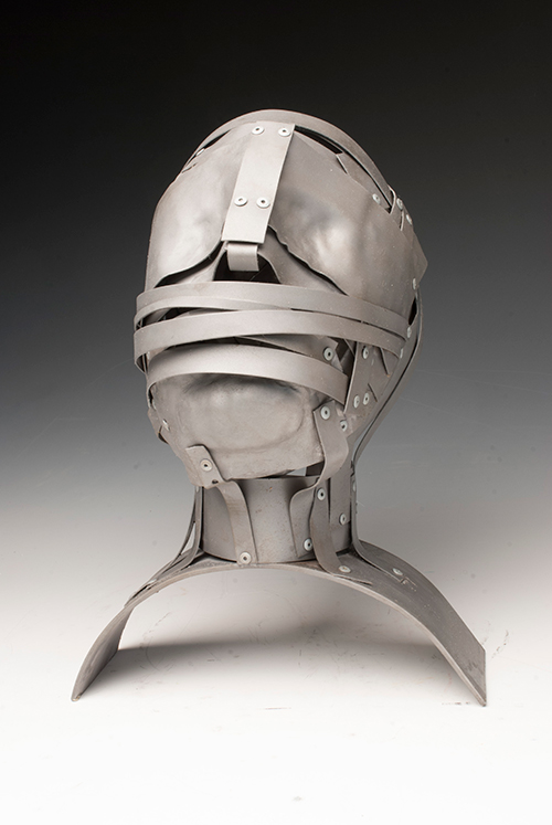 “Silenced,” a metal work piece by MSU senior art/fine arts major Lexus S. Giles of Brandon, was one of two works recognized with a superior achievement award during the 2019 Mississippi Collegiate Arts Competition. (Submitted photo/by Lexus Giles)