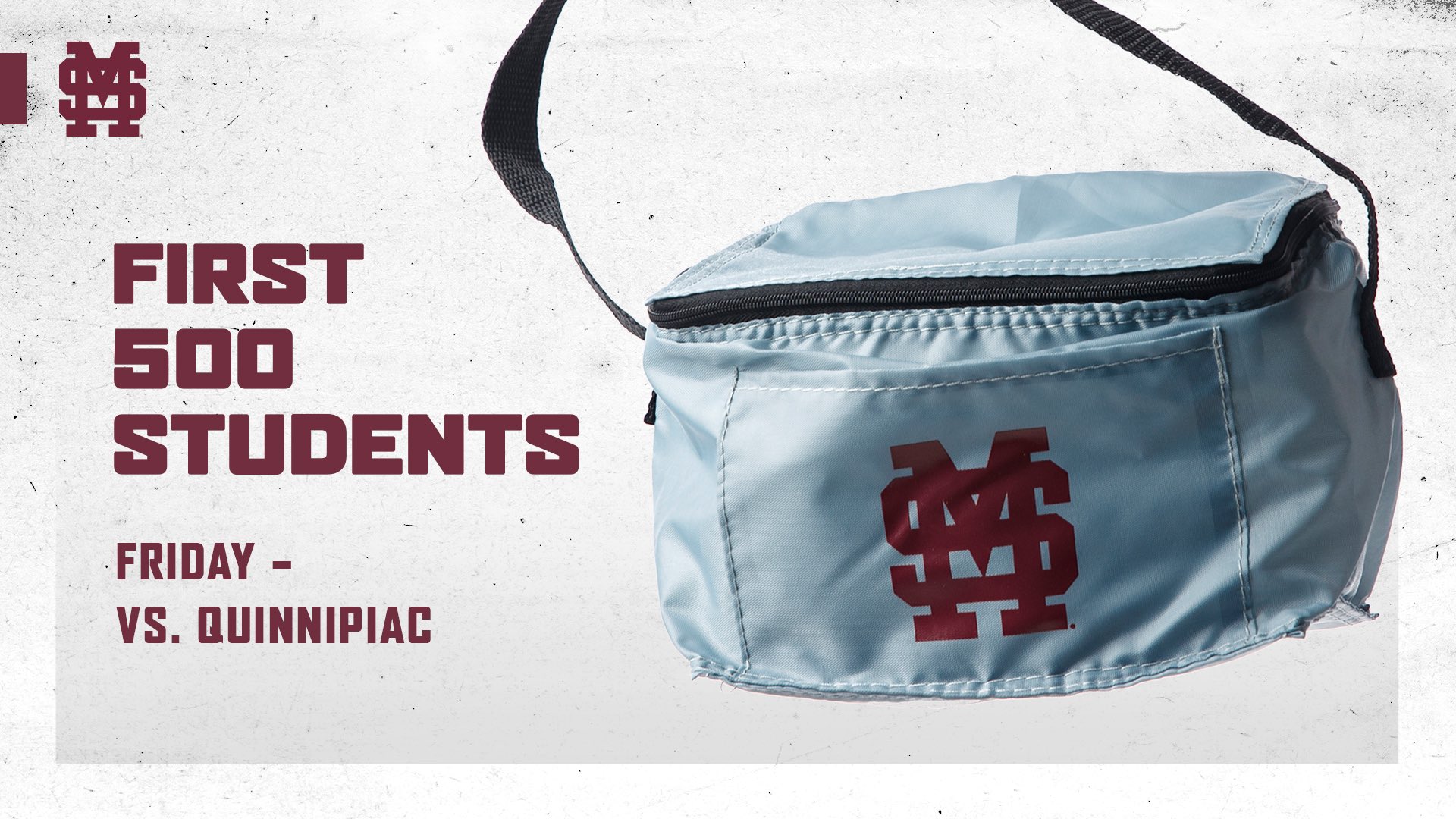 Promotional graphic for MSU baseball cooler giveaway