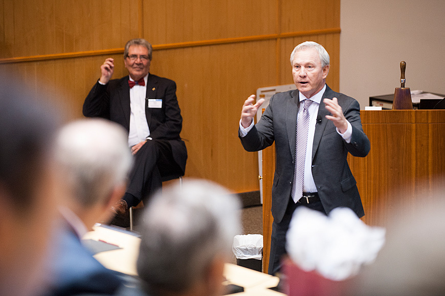 Glenn McCullough, executive director for the Mississippi Development Authority, was keynote speaker Wednesday [March 16] at the sixth annual Manufacturing Summit hosted by Mississippi State’s Franklin Furniture Institute. (Photo by Russ Houston)