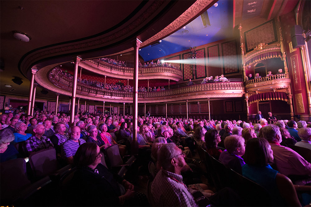 Audience members enjoy a show at the MSU Riley Center