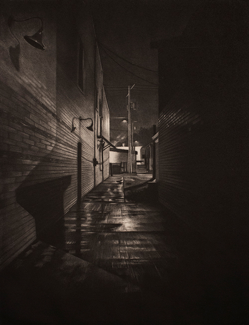 “Nightrise II,” Mezzotint Engraving by Jacob Crook