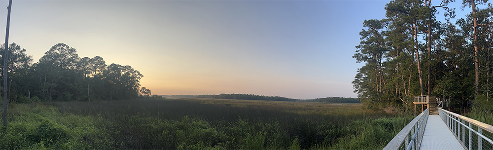 A new boardwalk at Old Fort Bayou