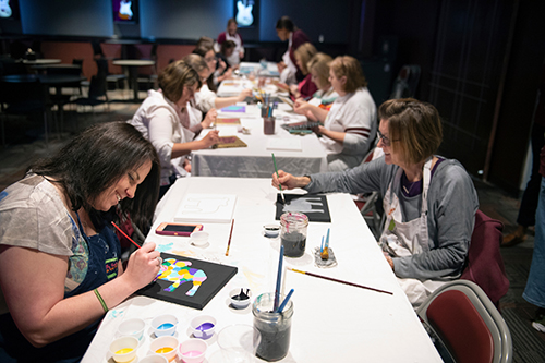 “Yes We Canvas: Painting Party” is among fun activities planned for Mississippi State’s celebration of Women’s History Month. (Photo by Megan Bean)